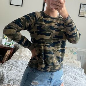 J Crew Camo Crew Neck